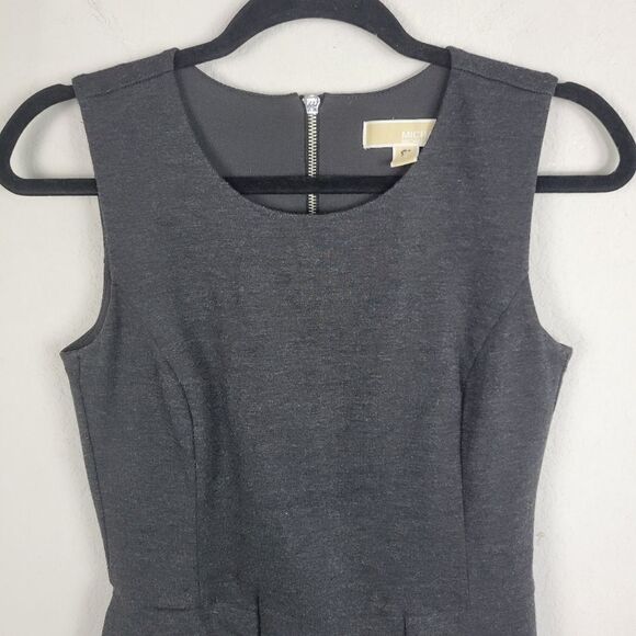 MICHAEL Michael Kors Lined Sleeveless Gray Dress - Picture 3 of 10